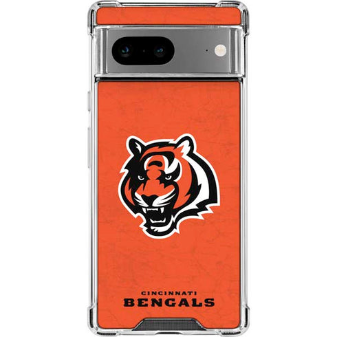 NFL Cincinnati Bengals - Alternate Distressed Google Pixel 7a Clear Case